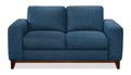 River 63.3 Linen-Look Fabric Loveseat with Wood Base and Legs