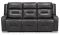 Ryker 82.5 Leather-Look Reclining Sofa with Storage Arms