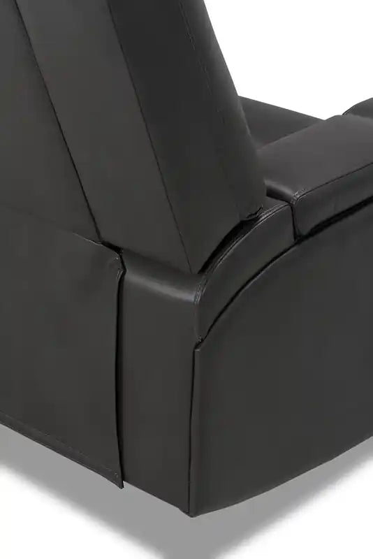 82.5 Leather-Look Reclining Sofa with Storage Arms