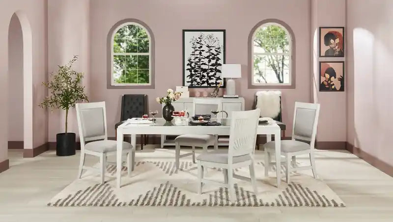 Dining Chair with Polyester Fabric - Sand